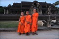 Young Buddhist monks at Angkor Wat, Cambodia
