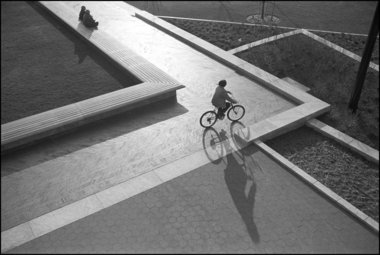 Cyclist and Shadow