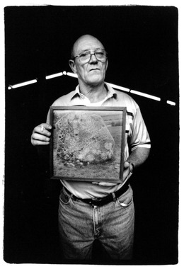 Photo of Sess Kilgreen held by landowner John Hackett taken in the 1970s 