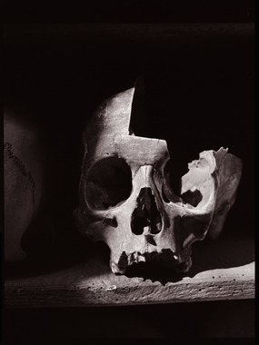 Skulls at St Leonard's Crypt in Hythe, Kent, UK